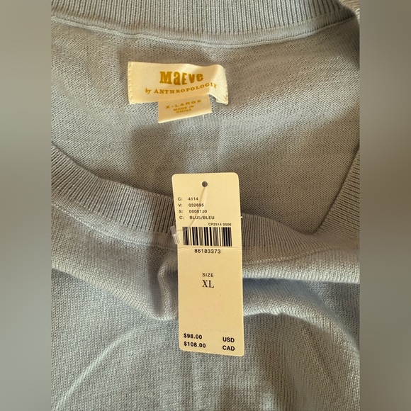 Anthropologie Maeve Merino Crew-Neck Sweater Size XL - Picture 10 of 12